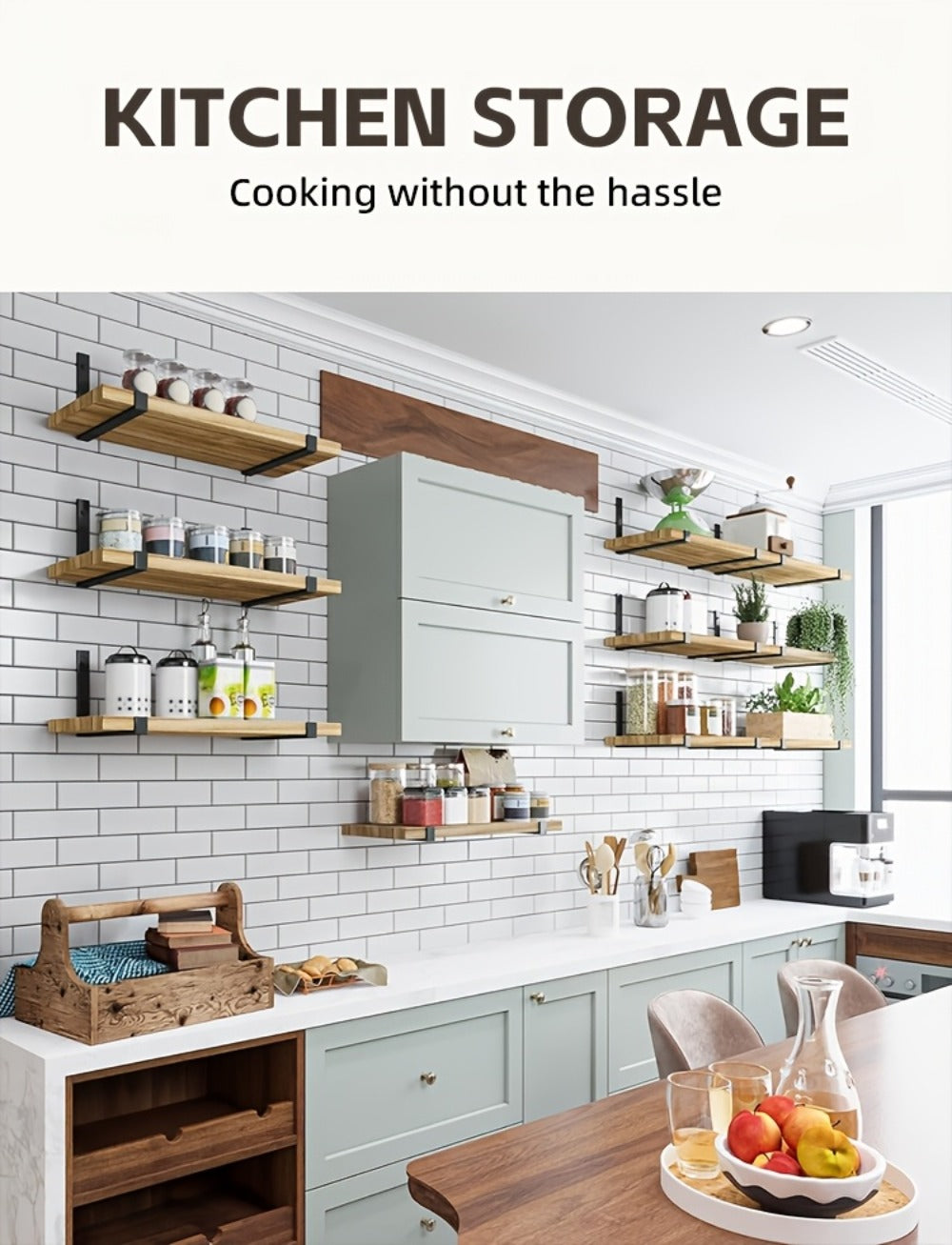 Floating Shelves for Wall 10 Pack 15.8x5.9 Inch Wall Mounted Shelf for Bedroom Kitchen for Home Cooking, Dining and Outdoor Meals
