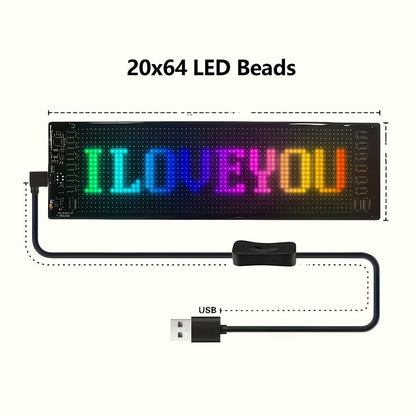 LED Matrix Panel Flexible Programmable Display – Bluetooth APP Control, USB Powered DIY LED Sign Board