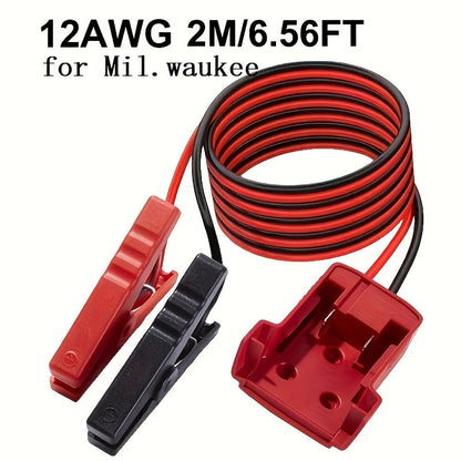 Jump Starter Cable with Adapter for DeWalt 18V 20V DCB Battery 0.98Ft & 6.56Ft Portable Car Emergency Start Kit ABS Housing