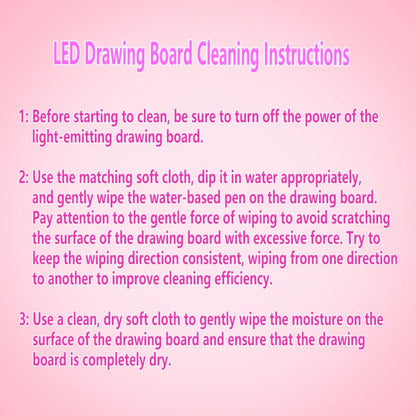 LED Light Up Drawing Board for Kids, 9 Double-Sided Tracing Cards 6 Markers Glow Doodle Travel Art Toy for Girls Boys Ages 3-8
