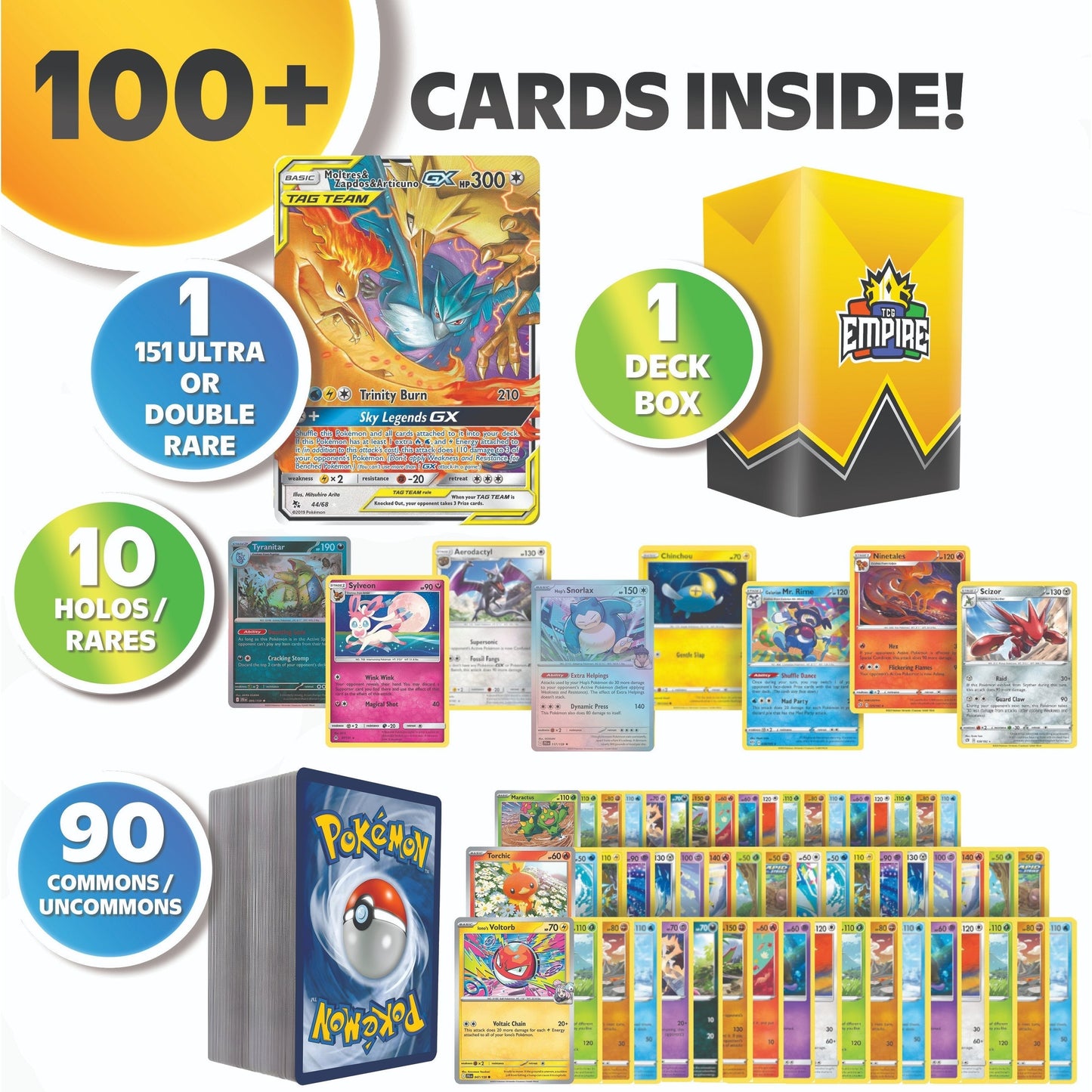 Pokemon 151 Classics Bundle 100+ Cards, Charizard Mewtwo Pikachu Ultra Rare, 10 Holos & Rares, Kanto Collector Gift Set with Storage Box