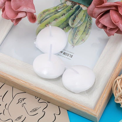 Floating Candles White Set of 42, 1.5 Inch Small Pool Candles, 4- Burn, Wedding Centerpiece, Pool Party