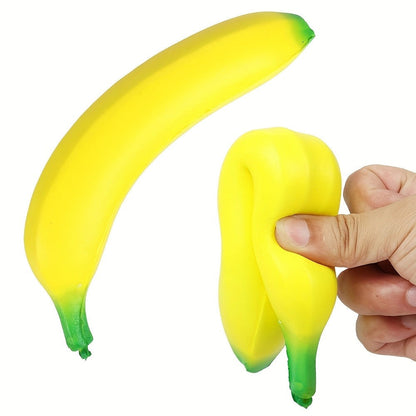 Squishy Food Toy Set 3pcs Slow Rising PU, Pretend Play Simulation Food Butter Banana Strawberry, Sensory Squeeze Stress Toy