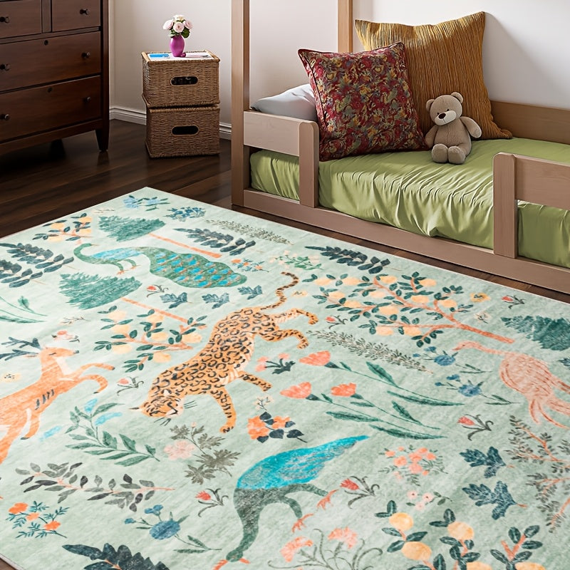 Area Rug 8x10 Floral, Forest and Geometric Print Collection with Six Machine-Washable Options