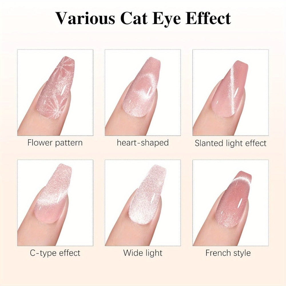 4-in-1 Y-Shaped Cat Eye Nail Magnet Stick Double Head – Heart & Multi-Pattern Magnetic Tool for Cat Eye Gel Polish Nail Art