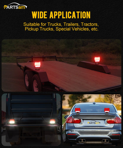 Wireless Magnetic LED Trailer Light Kit – 26 LED Towing Tail Light Stop Turn Brake Reverse, 7-Pin Plug 12-24V IPX5 Waterproof