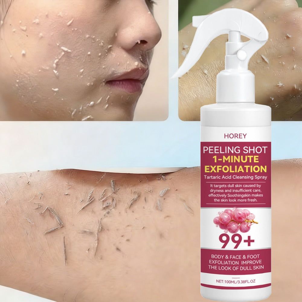 Grape & Malic Acid Exfoliating Gel for Face & Body, AHA Deep Cleansing Scrub, Removes Dead Skin Cells