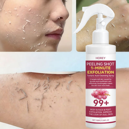 Grape & Malic Acid Exfoliating Gel for Face & Body, AHA Deep Cleansing Scrub, Removes Dead Skin Cells