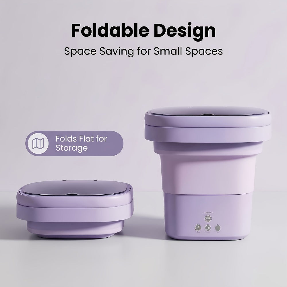 Portable Mini Washing Machine 3 Cleaning Modes, Compact Travel Washer for Underwear Delicates