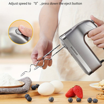 Electric Hand Mixer 250W with Storage Case, 5-Speed Plus Turbo Handheld Mixer with 5 Stainless Steel Attachments (2 Beaters