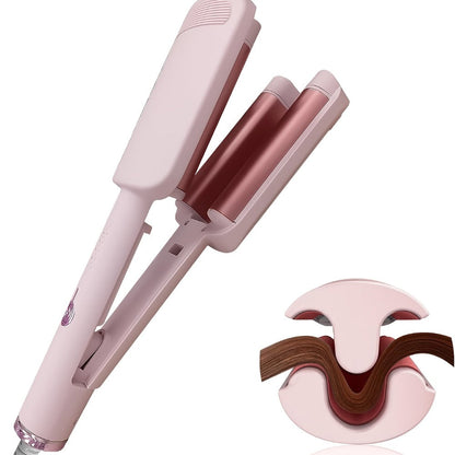 Hair Curling Iron 1.25 Inch - Beach Wave Curling Wand with Dual Voltage, Deep Wave Barrel, Anti-Frizz Ceramic Coating