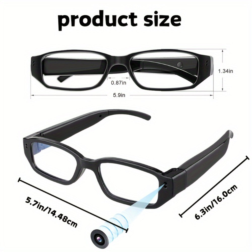 1080P HD Camera Glasses with Motion Detection – Video Recorder Camcorder Eyeglasses for Sports, Driving, Fishing & Outdoor Activities | Eye