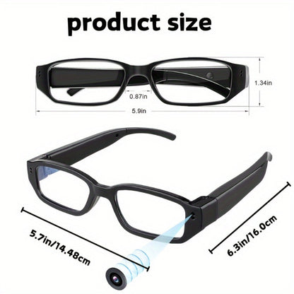 1080P HD Camera Glasses with Motion Detection – Video Recorder Camcorder Eyeglasses for Sports, Driving, Fishing & Outdoor Activities | Eye