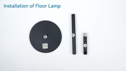 RGB Smart Floor Lamp 16 Million Colors, Music Sync, App & Remote Control, Scene Modes, White Fabric Shade Standing Lamp for Living Room