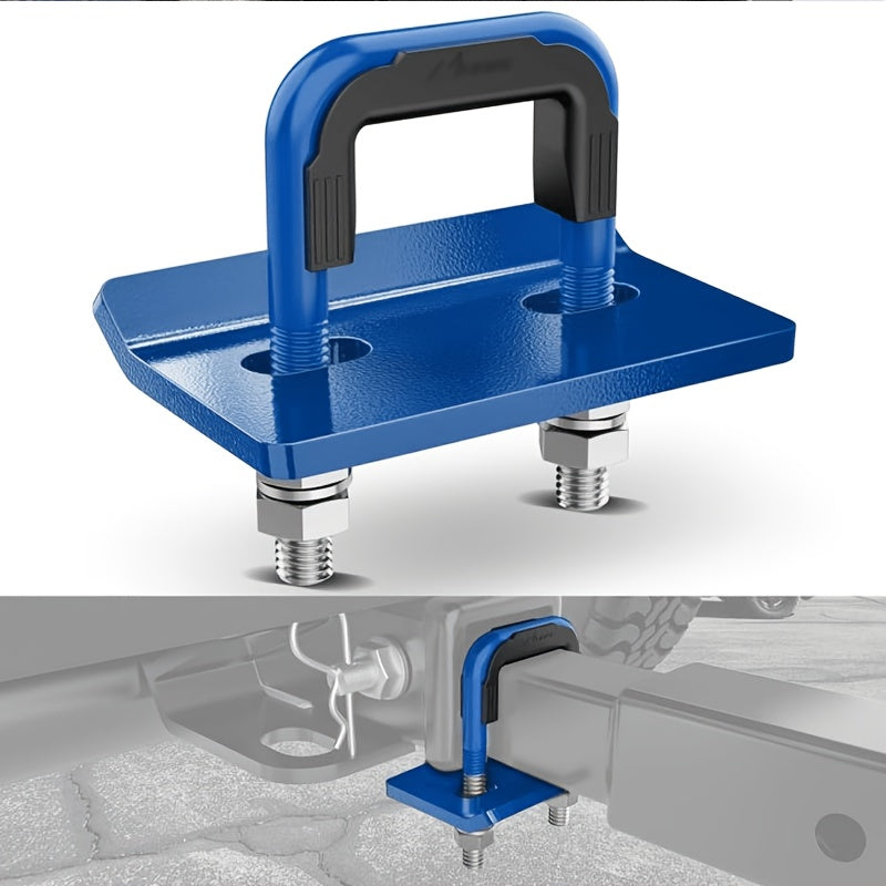 Trailer Hitch Tightener Anti Rattle Stabilizer 2 Inch Heavy Duty Steel U-Bolt with Rubber Cover Hitch Mount Wobble Eliminator for 2"