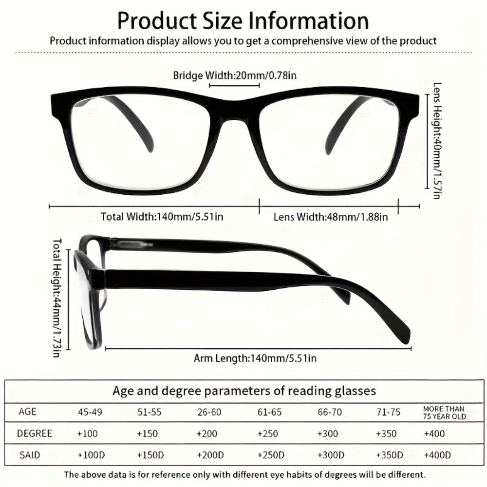 Reading Glasses – Twelve-Pair Reader Bulk Set with Lens Feature for Home and Office with Multiple Strength and Color Options