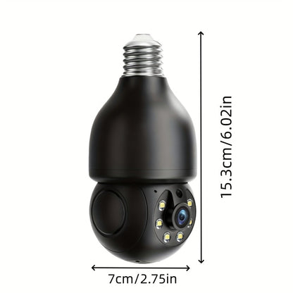 Security Camera 5MP Light-Bulb Model with Dual-Band WiFi, 360 Pan-Tilt, Color Night Vision and 1 or 2 Pack