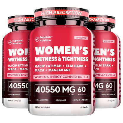 Women's Intimate Wellness Capsules with Kacip Fatimah, Manjakani & Maca Root - Natural Hydration