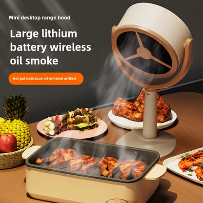 Portable USB Range Hood Handheld Exhaust Fan, Compact Smoke Absorber with 2 Filter Screens for BBQ
