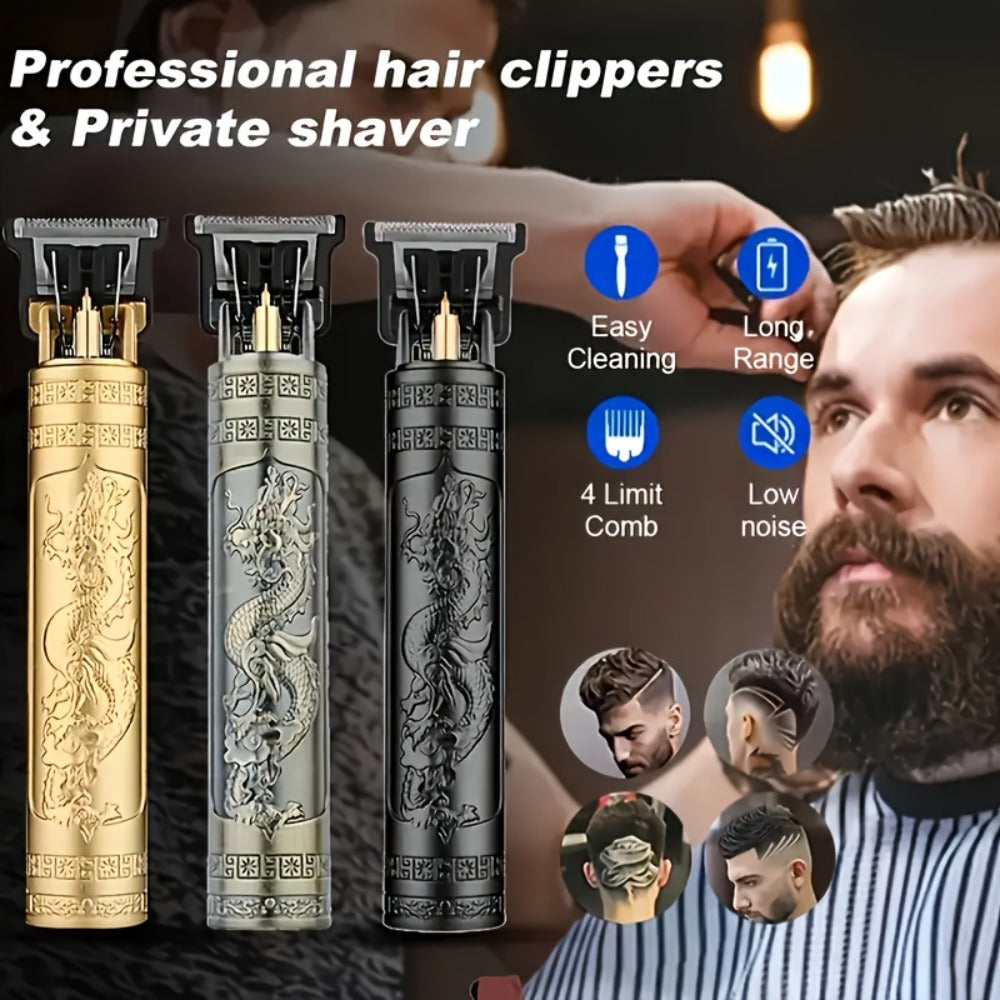 Beard Trimmer for Men USB Rechargeable Zero Contour Precision Edger Lithium Battery – Hair Clipper with Limit Comb ABS Body for Beard Facial