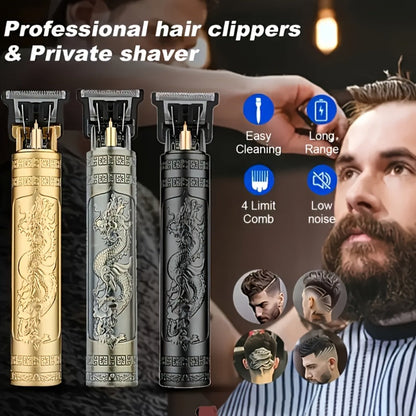 Beard Trimmer for Men USB Rechargeable Zero Contour Precision Edger Lithium Battery – Hair Clipper with Limit Comb ABS Body for Beard Facial