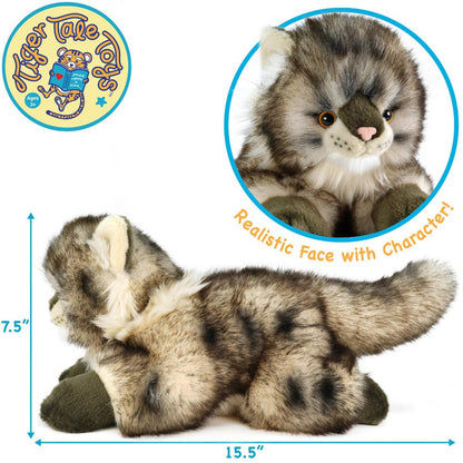 Maine Coon Cat Stuffed Animal Plush 16 Inch Super Realistic Cat Plush Toy High Quality for Entryways, Bedrooms and Living Spaces