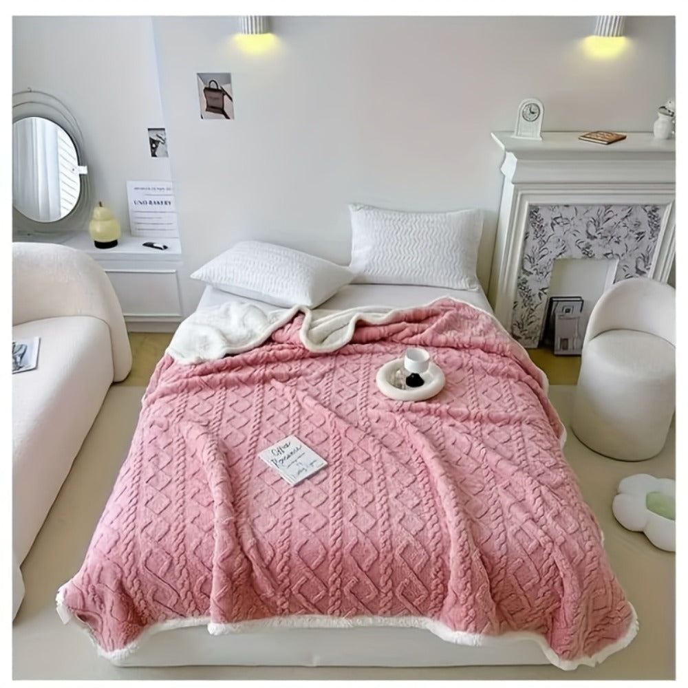 Taffeta Blanket Double-Sided, Silky All-Season Sleep Blanket for Bed & Air Conditioning, 5 Colors