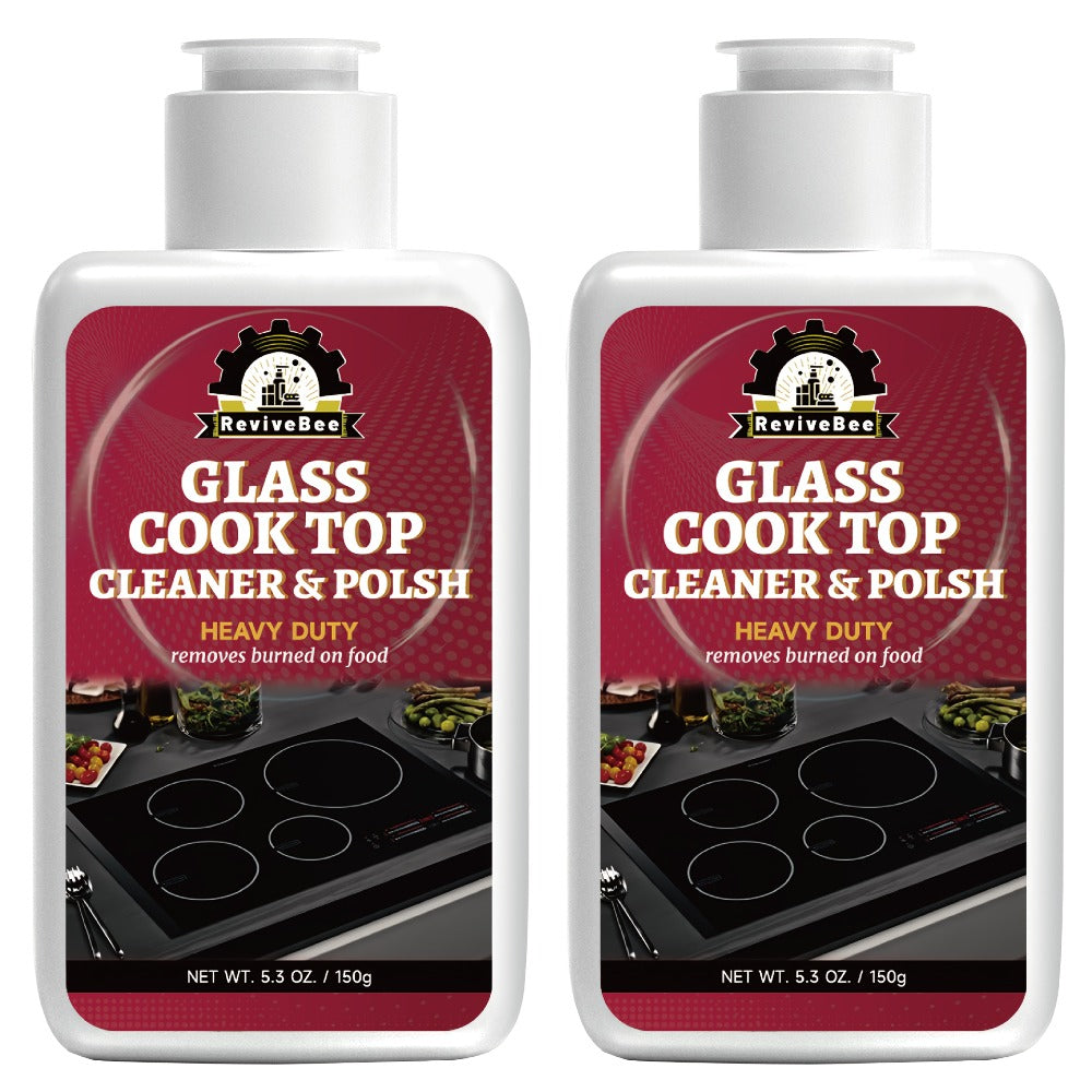 Ceramic Stove Cleaner Gel – Fast-Acting Stovetop Cleaner Removes Burnt-On Grease & Stains Without Scratching