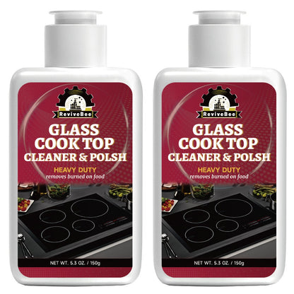 Ceramic Stove Cleaner Gel – Fast-Acting Stovetop Cleaner Removes Burnt-On Grease & Stains Without Scratching