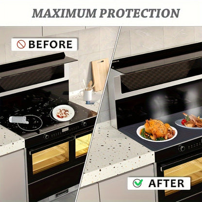 Silicone Stove Top Cover Protector 28x20 Inch, Heat-Resistant Glass Cooktop Cover for Electric & Ceramic Stoves