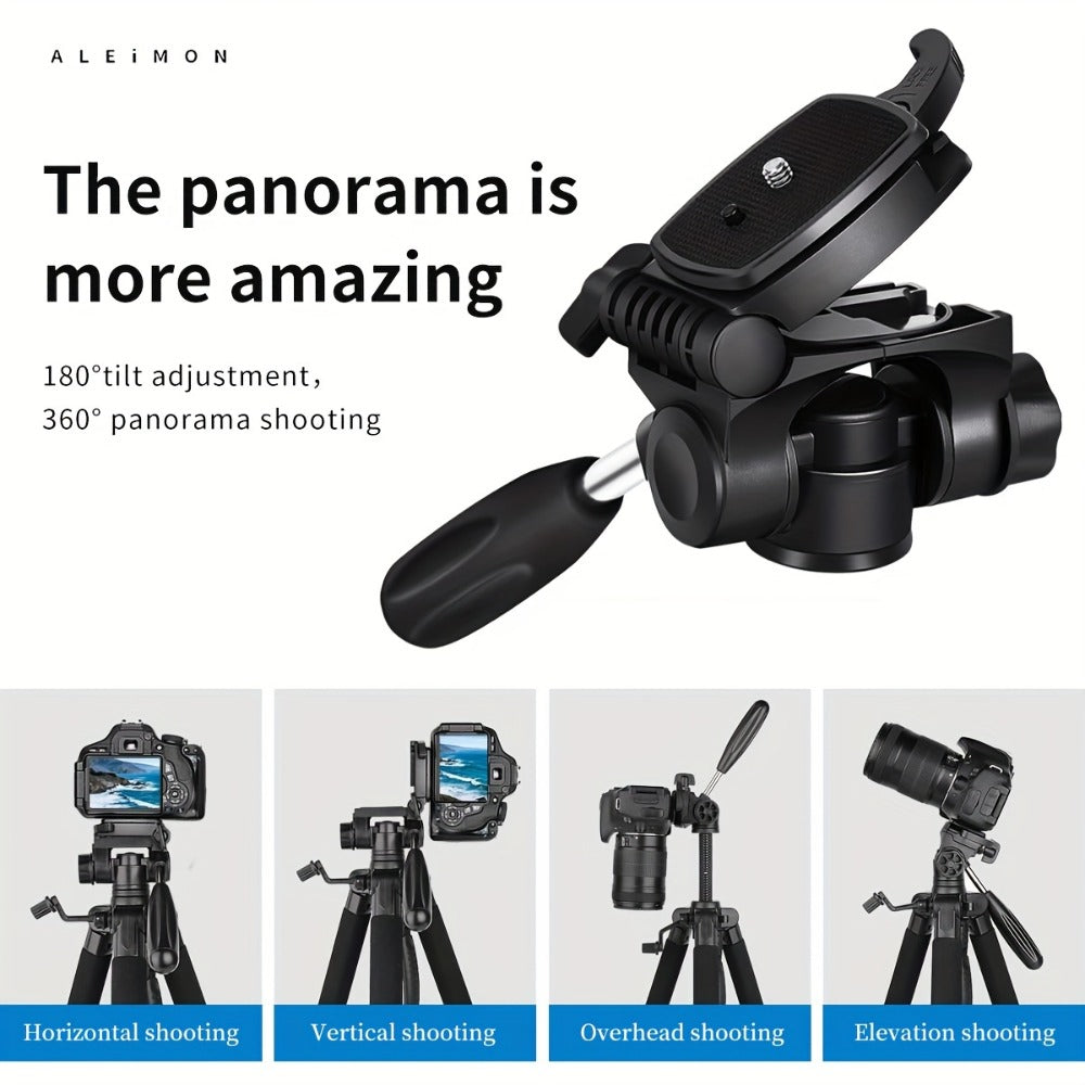 Camera Tripod 74 Inch Aluminum Alloy with Dual Quick Release Plate, Phone Clip & Carrying Bag, Professional Stand for DSLR