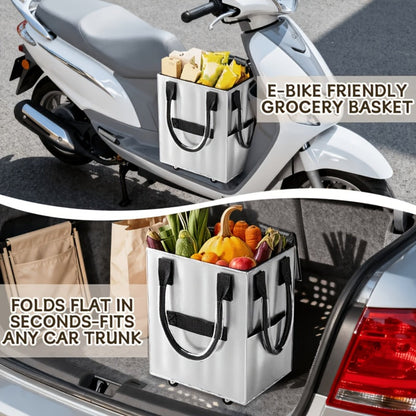 Rolling Grocery Bag with Wheels 60L Extra Large | 16 Gallon Heavy Duty Foldable Shopping Cart Waterproof | Multi-Function Travel Tote