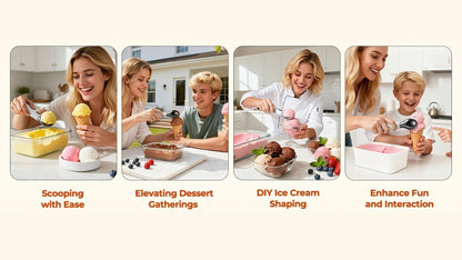Electric Heated Ice Cream Scoop USB-C Rechargeable with 3 Temperature Settings 120°F 140°F 160°F IPX7 Handle Gift for Ice Cream Lovers