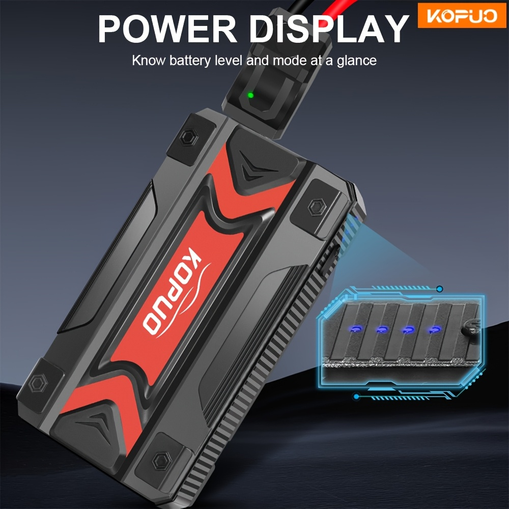 Car Jump Starter Power Bank 3-in-1 12V Battery Booster Charger LED Flashlight SOS for Cars Motorcycles for Garden, Patio and Yard Use