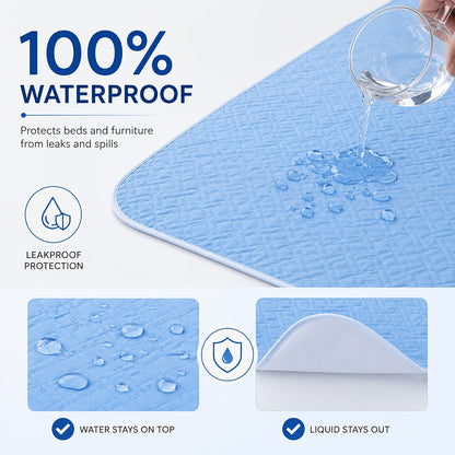 Incontinence Pad Leak Proof Mattress Protector Reusable Cotton Bed Pad for Seniors Elderly for Entryways, Bedrooms and Living Spaces