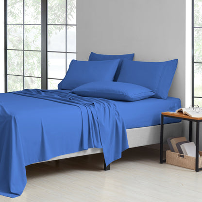 Microfiber and Bamboo Blend Sheet Set with 3- or 6-Piece Packages, 20 Colors and Five Bed Sizes