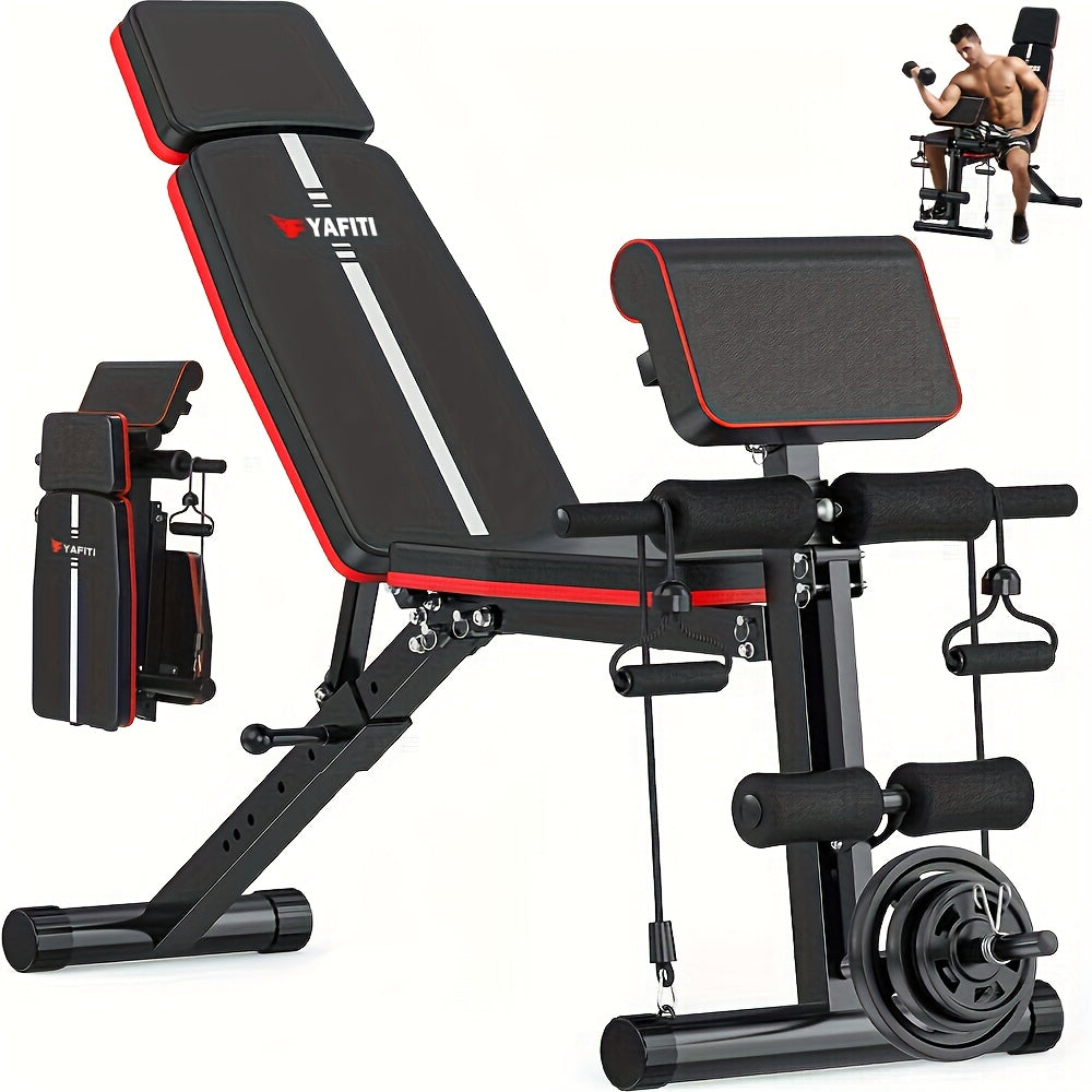 14-in-1 Adjustable Weight Bench Foldable – 770lb Capacity, Multi-Function Full Body Strength Training, Space-Saving Design