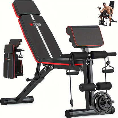 14-in-1 Adjustable Weight Bench Foldable – 770lb Capacity, Multi-Function Full Body Strength Training, Space-Saving Design