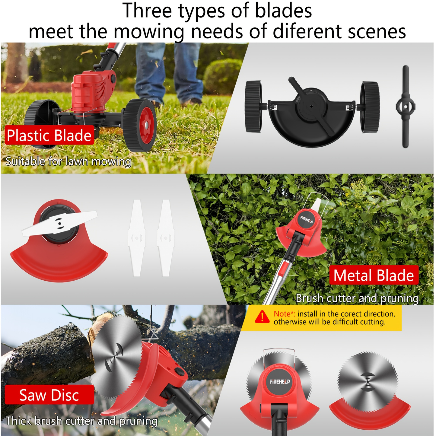 Cordless Lawn Mower 3-in-1 Electric Trimmer Weed Eater Edger Bush Cutter 21V Dual Battery Adjustable for Garden, Patio and Yard Use