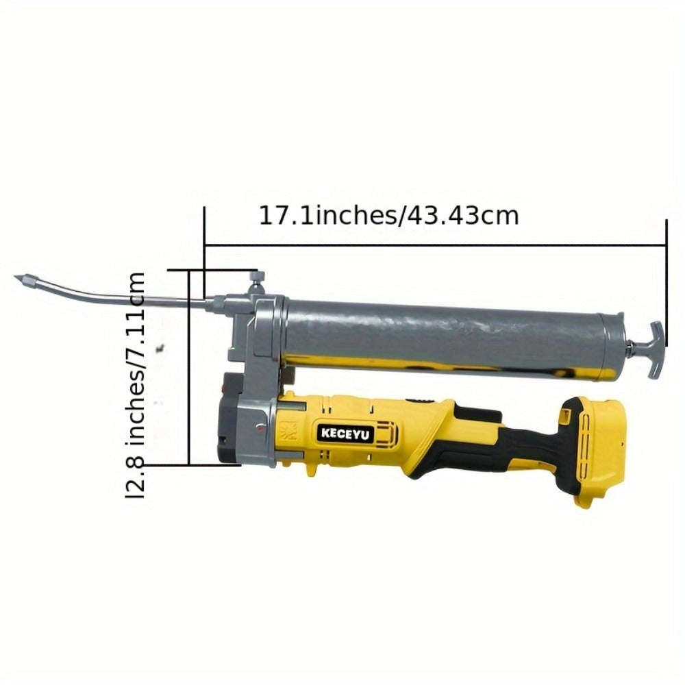 Cordless Grease Gun 10000 PSI Electric Grease Gun Kit with 2 Batteries Charger 39.4 Inch Flexible Hose LED Light Battery Powered