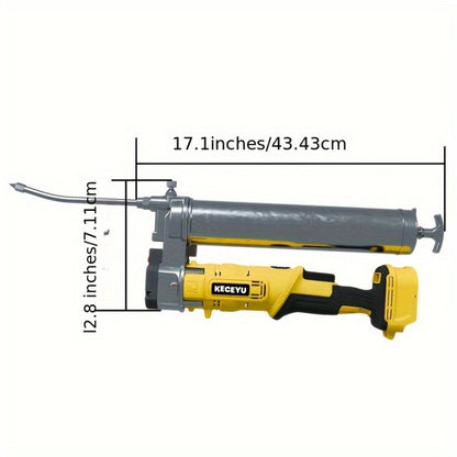Cordless Grease Gun 10000 PSI Electric Grease Gun Kit with 2 Batteries Charger 39.4 Inch Flexible Hose LED Light Battery Powered