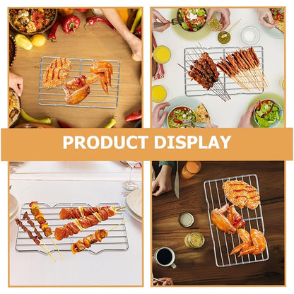 Cooling Rack 2pcs, Heavy Duty Carbon Steel Baking Rack for Cookies, Cakes and Roasting, Oven Safe Wire Rack for Grilling Turkey