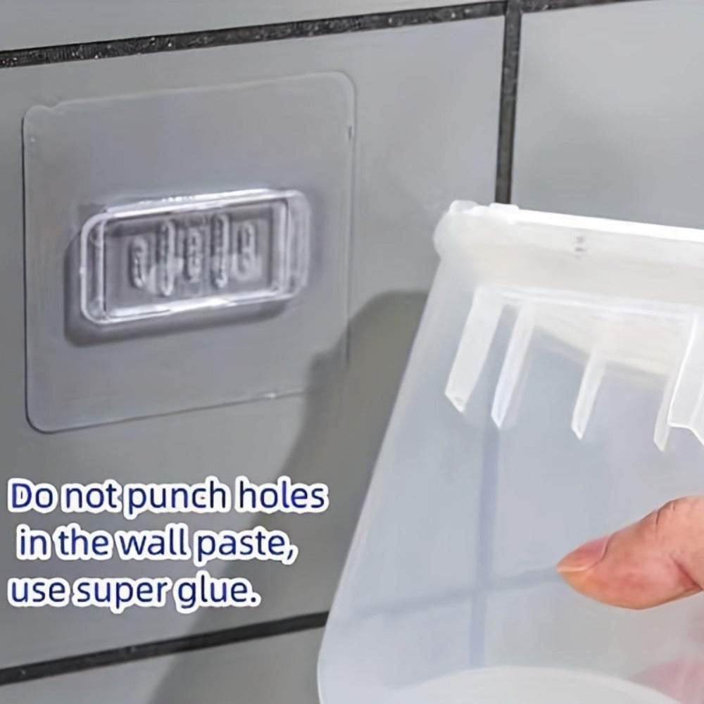 Mouthwash Dispenser Wall Mounted 2-Pack 21 oz Plastic Container - No Electricity Required for an Everyday Personal Care Routine