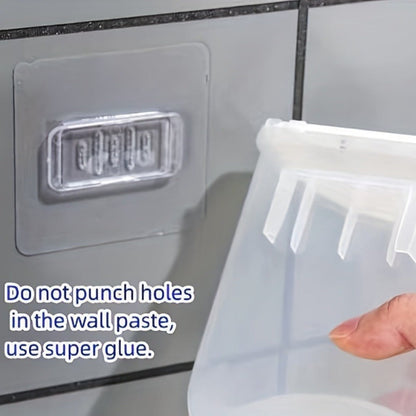 Mouthwash Dispenser Wall Mounted 2-Pack 21 oz Plastic Container - No Electricity Required for an Everyday Personal Care Routine