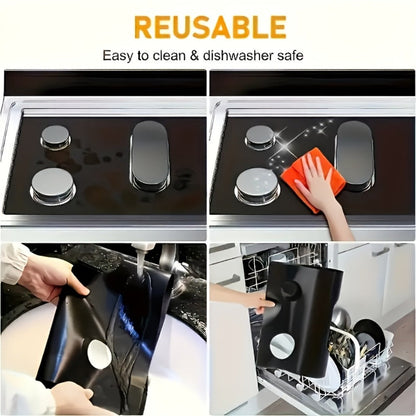 Gas Stove Burner Cover Mat Non-Stick Reusable Stove Top Protector for LG 30-Inch Gas Stove, Oil-Resistant High-Temp Safe