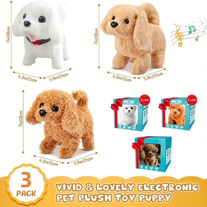 Electric Robot Dog Toy That Walks, Barks & Wags Tail, Realistic Cute Pet Toy for Kids, Birthday & Holiday Gift for Boys & Girls