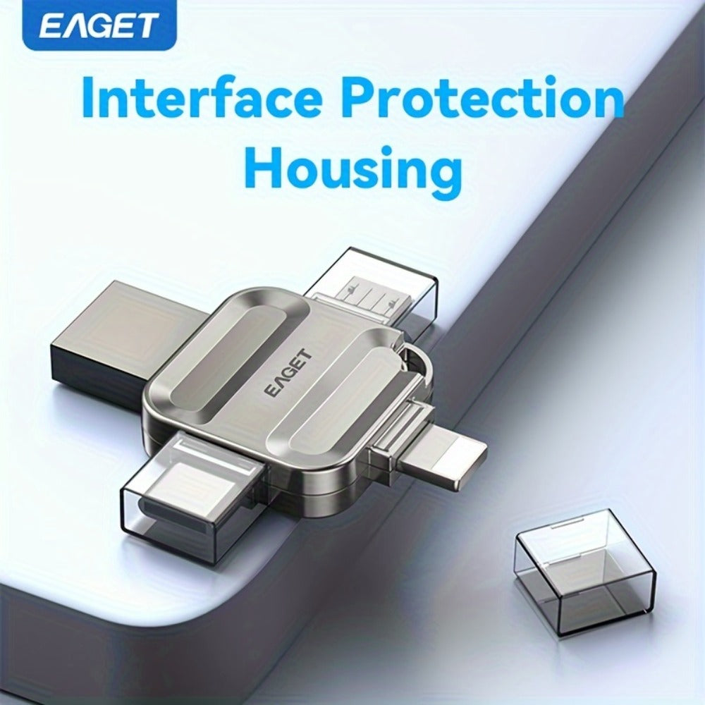 USB Flash Drive EAGET I50 4-in-1 USB 3.0 Multi-Connector Memory Stick with 32GB to 256GB Options