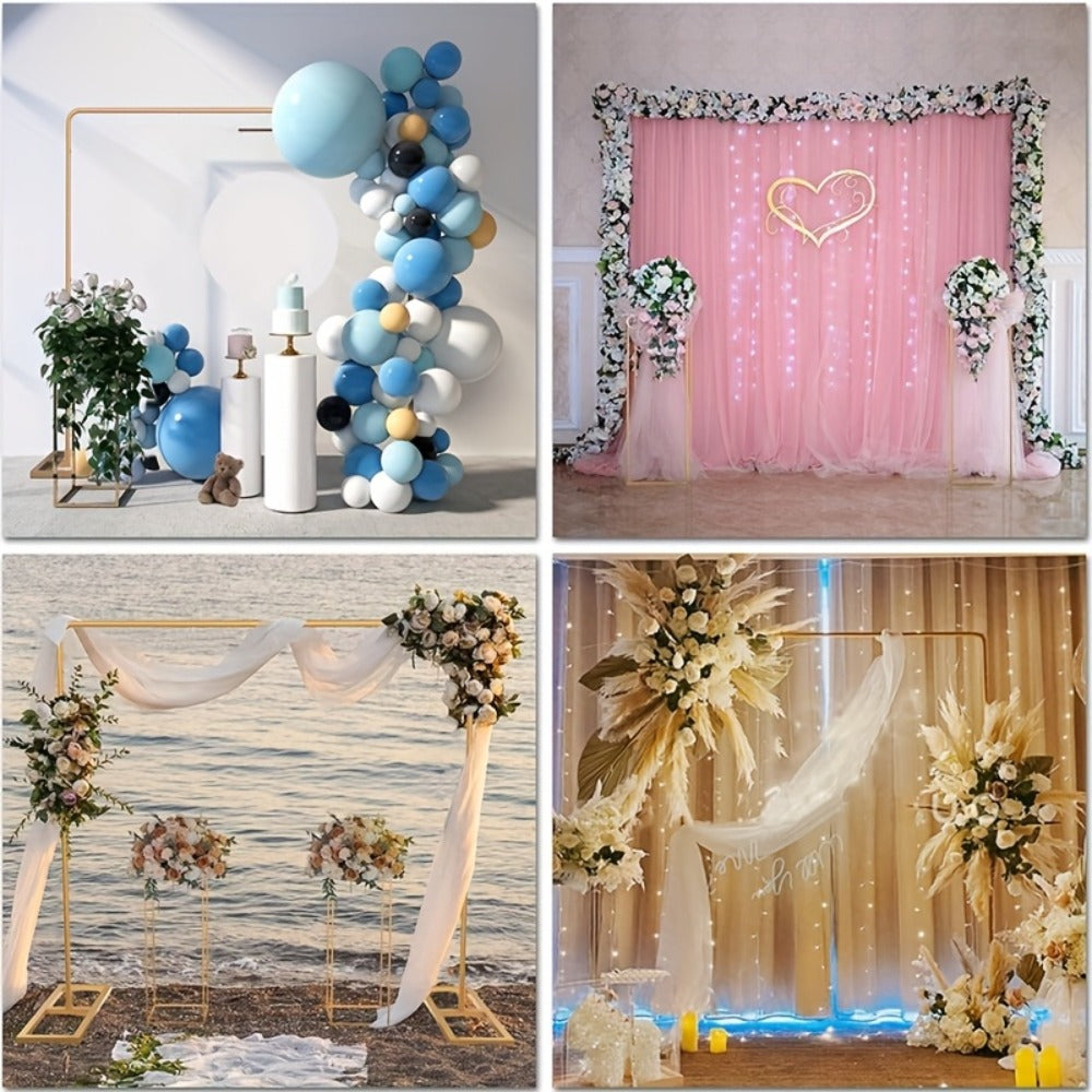 Photography Backdrop Frame 78.74 Inch Industrial-Grade Splicing System, 30-Second Assembly, 500-Cycle Load-Bearing