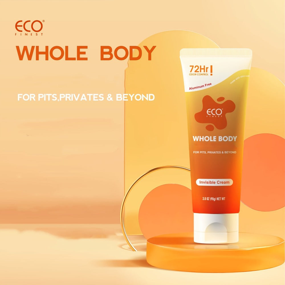 Natural Deodorant Cream 72-Hour Odor Protection – Aluminum-Free Body Deodorant with Lavender & Orange Scent | Long-Lasting Skin-Safe Formula