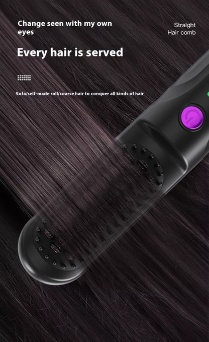 Wireless Hair Straightener Comb - Portable Cordless Straightening Brush with 3-Min Fast Heat, 3 Temp Settings 170-190°C